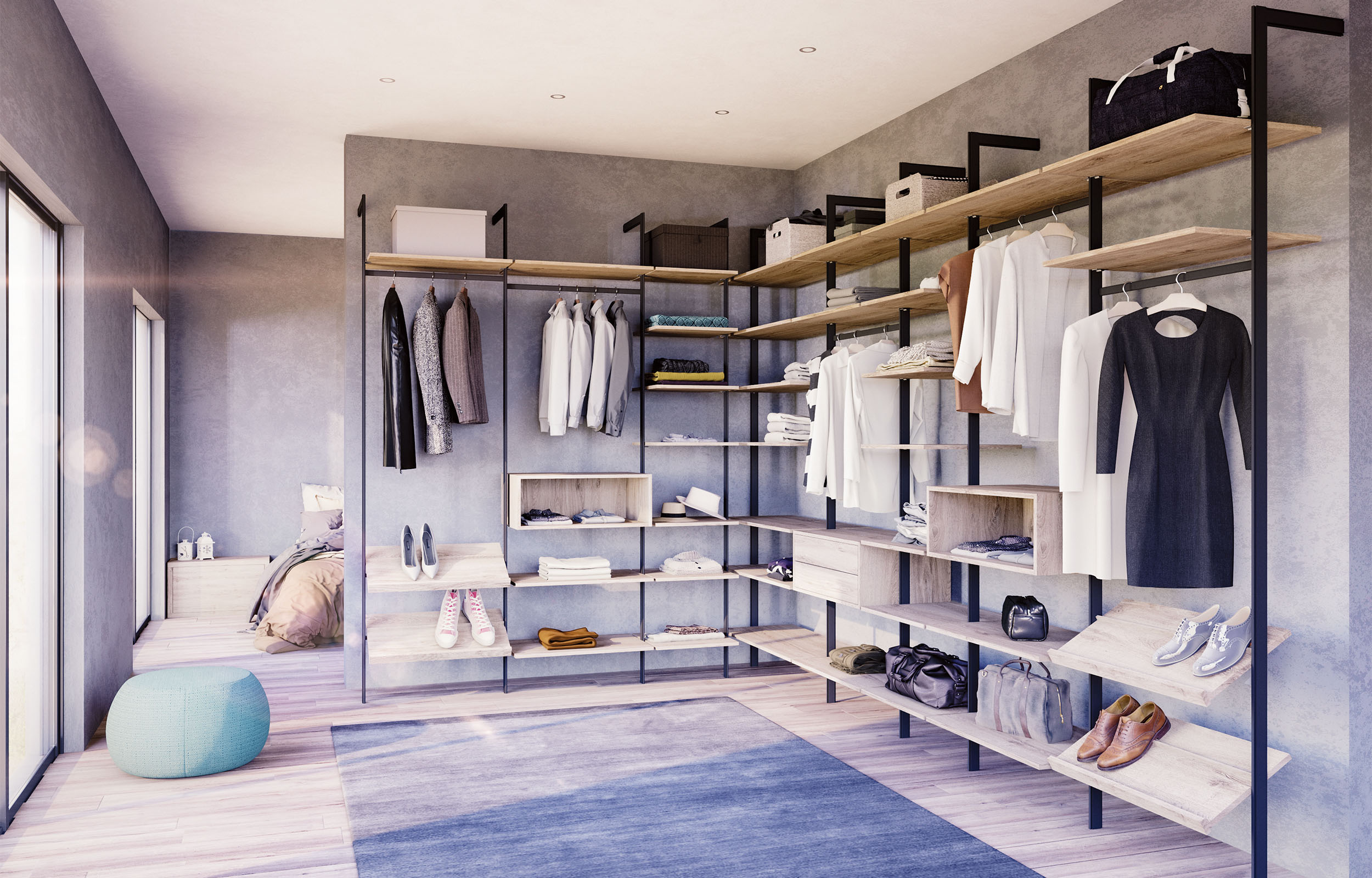 Dressing avec structure en aluminium